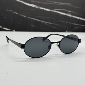NEW SAINT LAURENT SL692 001 OVAL BLACK UNISEX SUNGLASSES SL 692 001